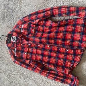 Billionaire Boys Club Red and Blue Plaid Shirt